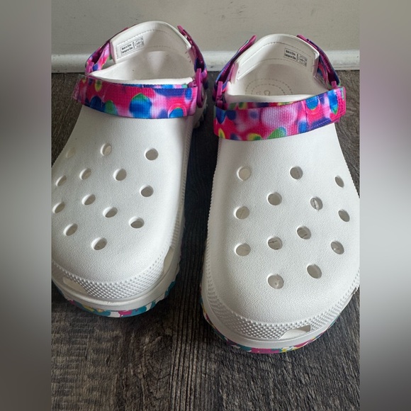 CROCS‎ CLASSIC HIKER SOLARIZED CLOG WHITE/MULTICOLOR Shoes Mens size 11 NWOT - Picture 4 of 6